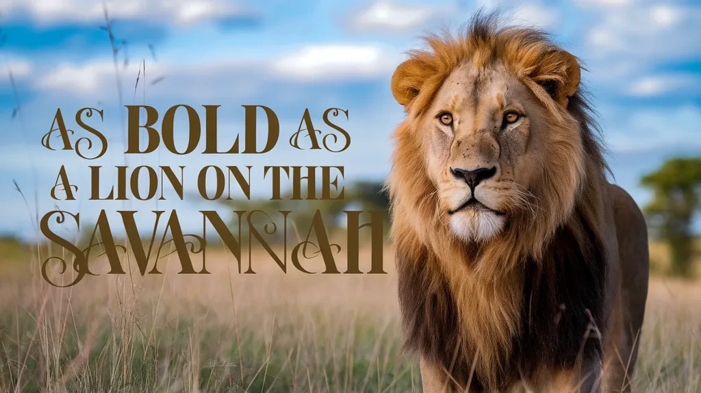 As Bold as a Lion on the Savannah