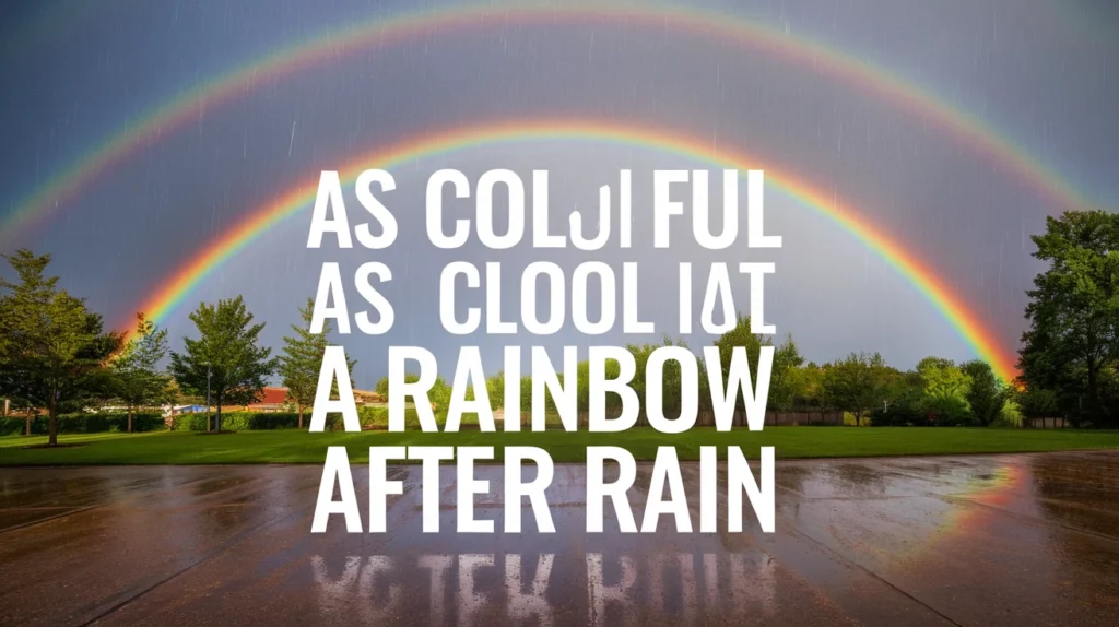 As Colorful as a Rainbow After Rain