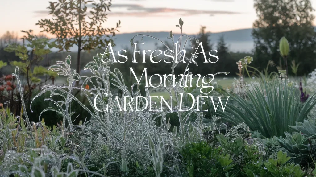 As fresh as morning garden dew