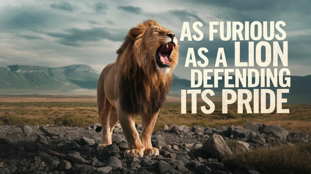 As Furious as a Lion Defending Its Pride