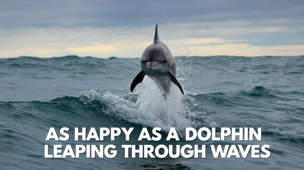 As Happy as a Dolphin Leaping Through Waves