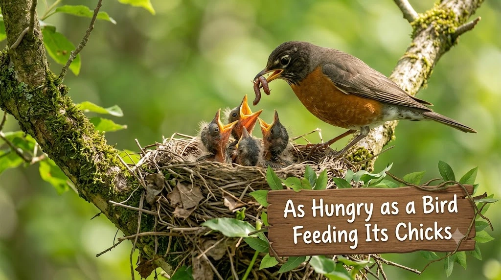 As Hungry as a Bird Feeding Its Chicks