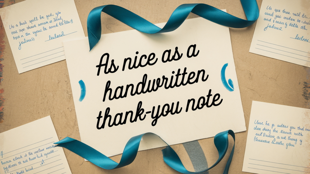 As Nice as a Handwritten Thank-You Note