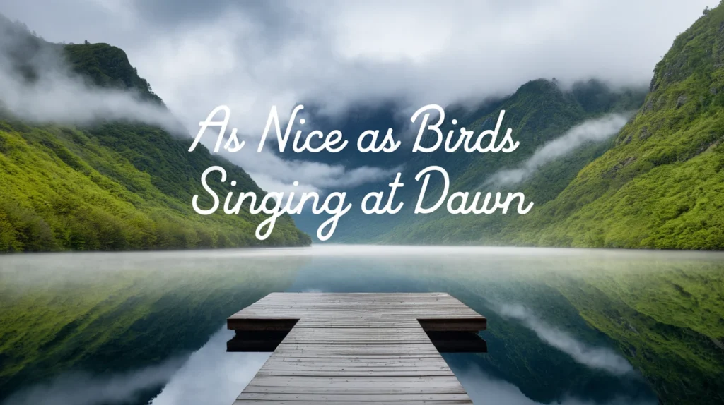 As Nice as Birds Singing at Dawn