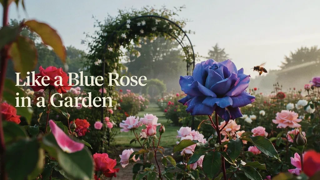 Like a Blue Rose in a Garden