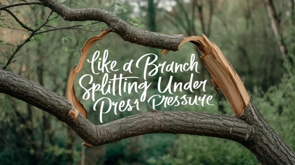 Like a Branch Splitting Under Pressure