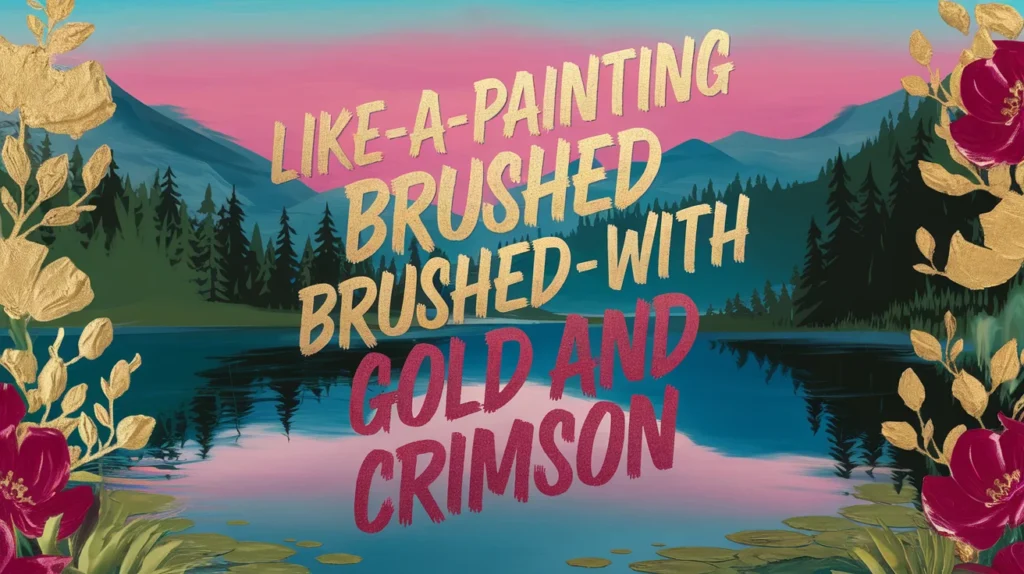 Like a Painting Brushed with Gold and Crimson