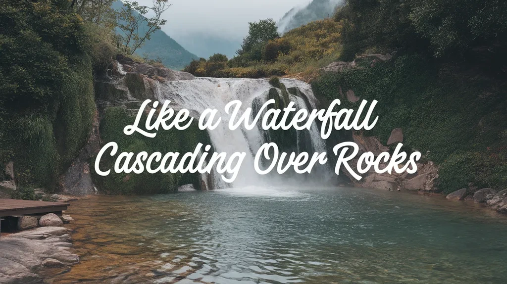Like a Waterfall Cascading Over Rocks