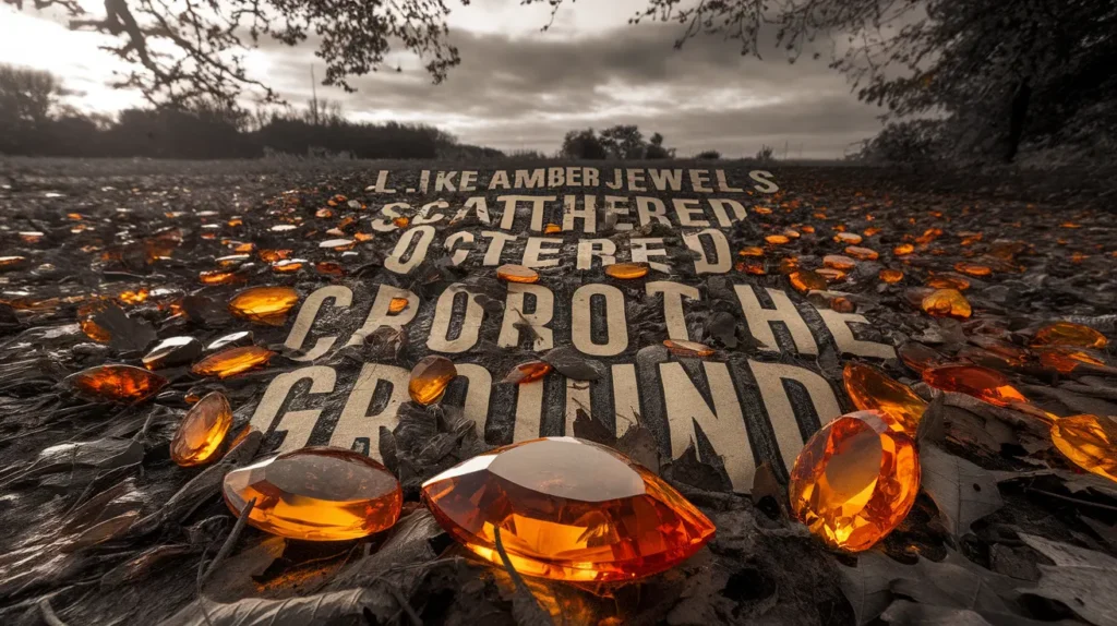 Like Amber Jewels Scattered Across the Ground
