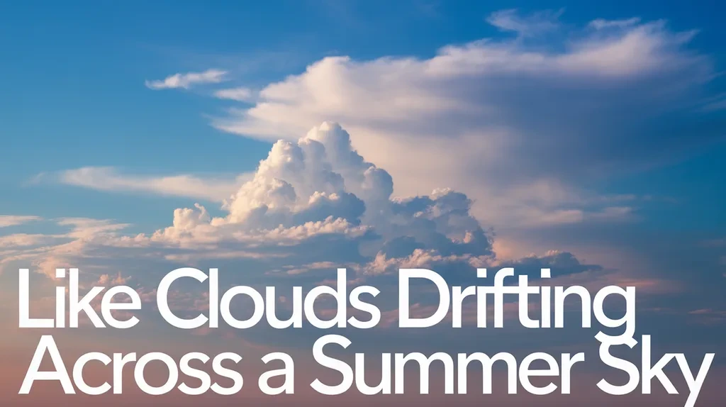Like Clouds Drifting Across a Summer Sky
