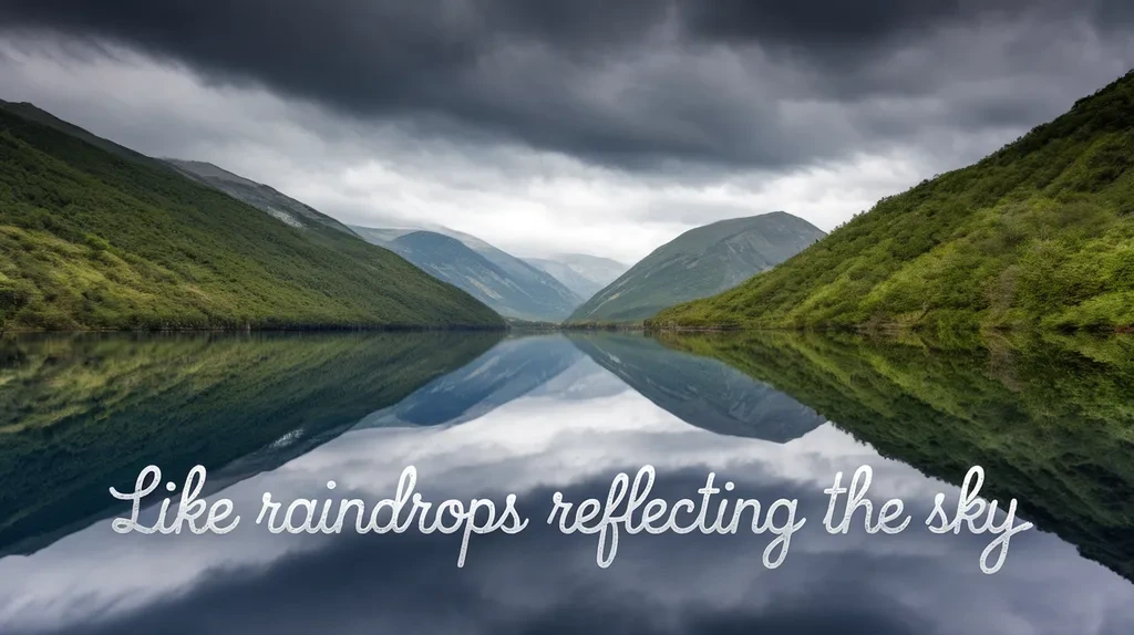 Like Raindrops Reflecting the Sky