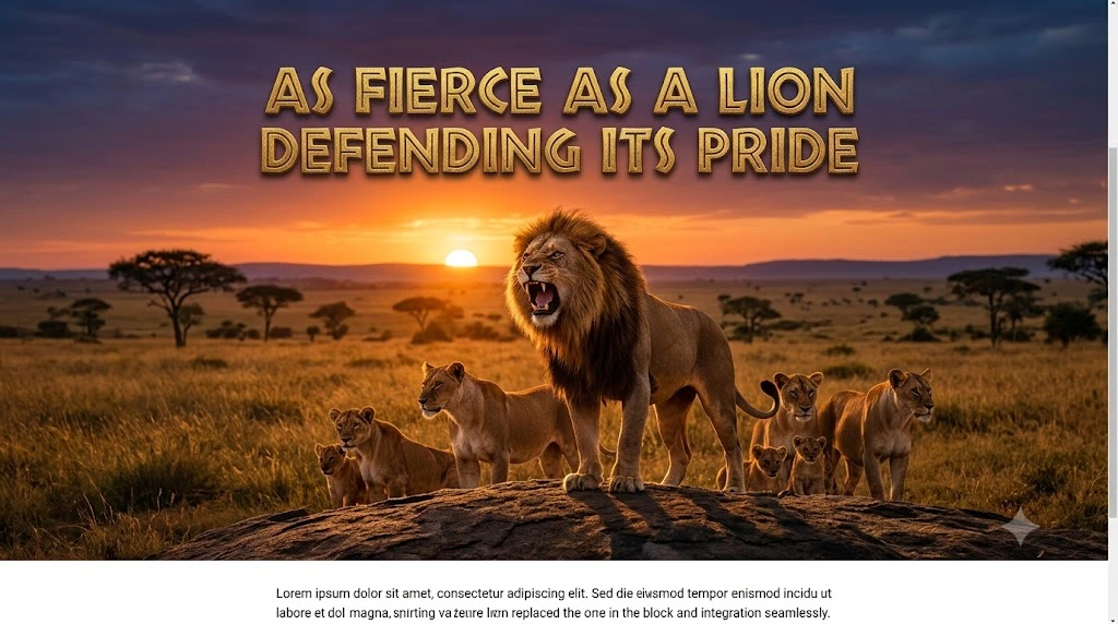 As Fierce as a Lion Defending Its Pride