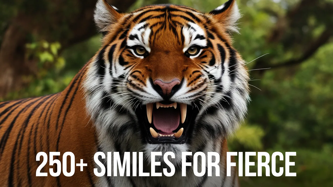 250+ Similes for Fierce