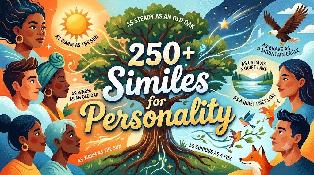 250+ Similes for Personality