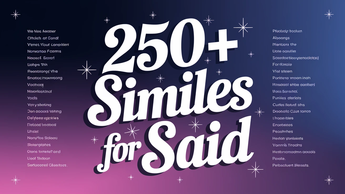 Similes for Said