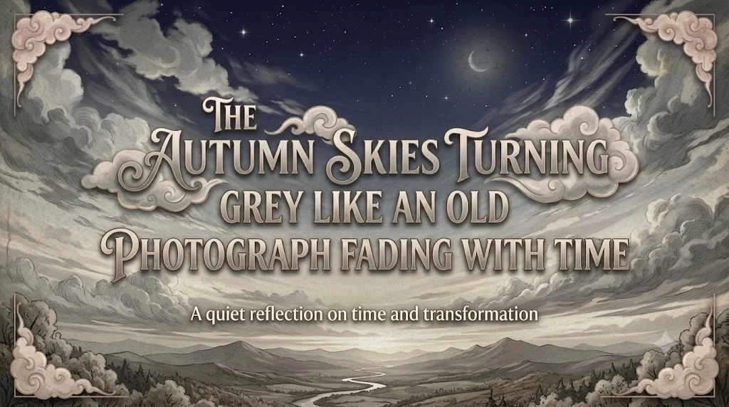 Autumn Skies Turning Grey Like an Old Photograph Fading with Time