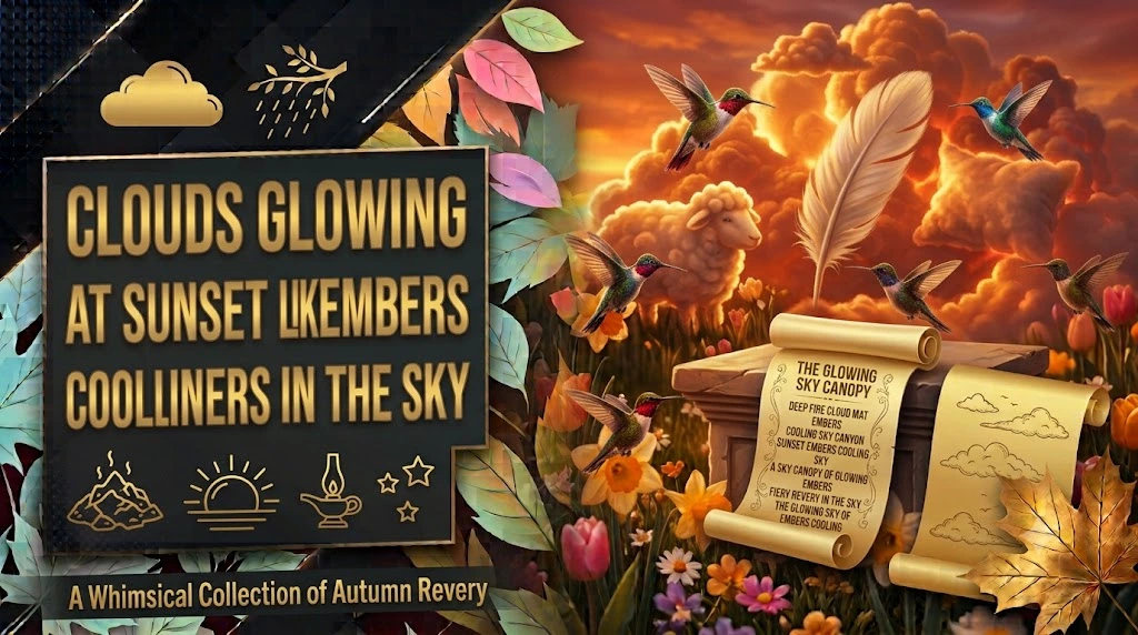 Clouds Glowing at Sunset Like Embers Cooling in the Sky