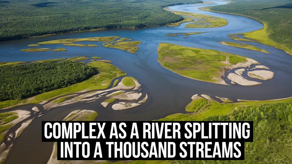 Complex as a River Splitting into a Thousand Streams