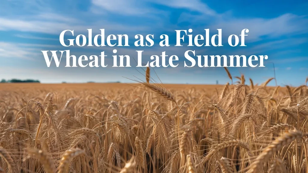 Golden as a Field of Wheat in Late Summerr