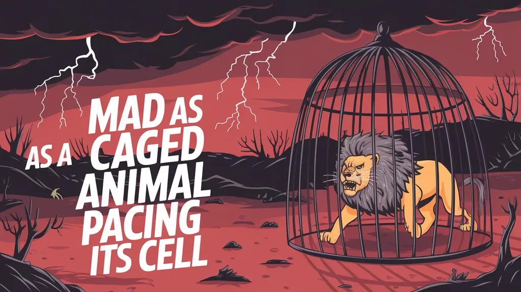 Mad as a Caged Animal Pacing Its Cell