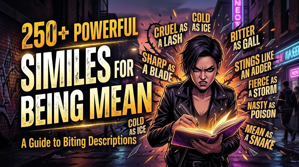 Powerful Similes for Being Mean