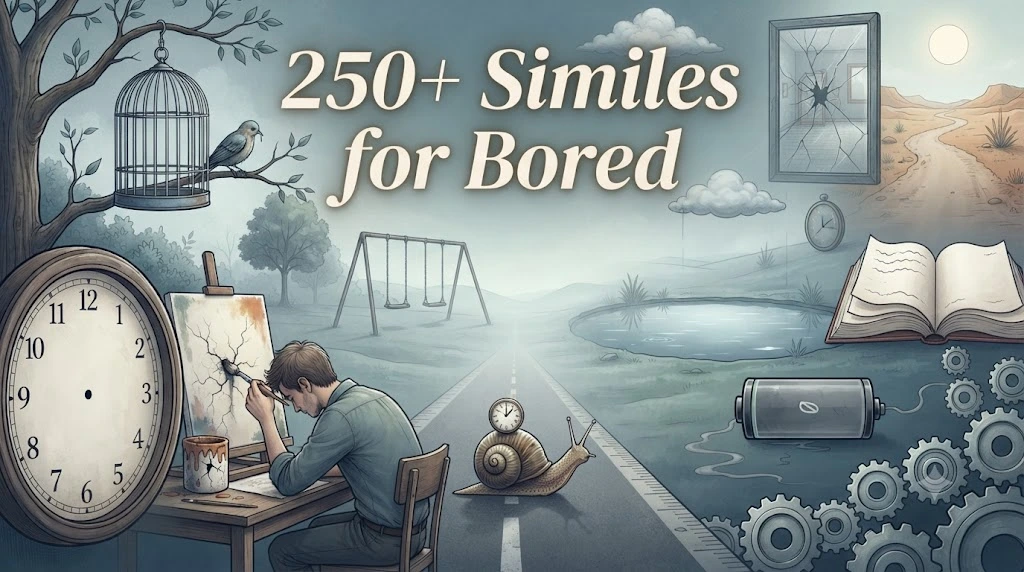 250+ Similes for Bored