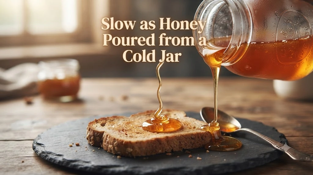 Slow as Honey Poured from a Cold Jar
