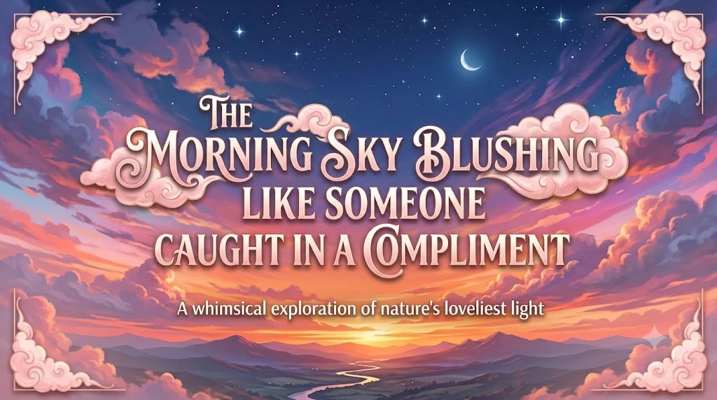 The Morning Sky Blushing Like Someone Caught in a Compliment