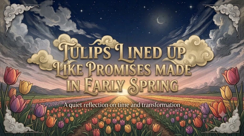 Tulips Lined Up Like Promises Made in Early Spring
